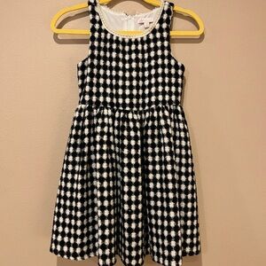 GB Girls Black and White Patterned Dress